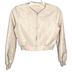 Girls Youth Full Zip Gauzy Jacket Girls Size‎ L 14/16 Large blush Pink princess